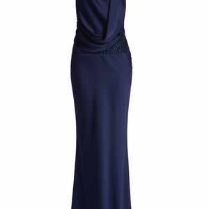 The Aveline Halter Open Back Gown