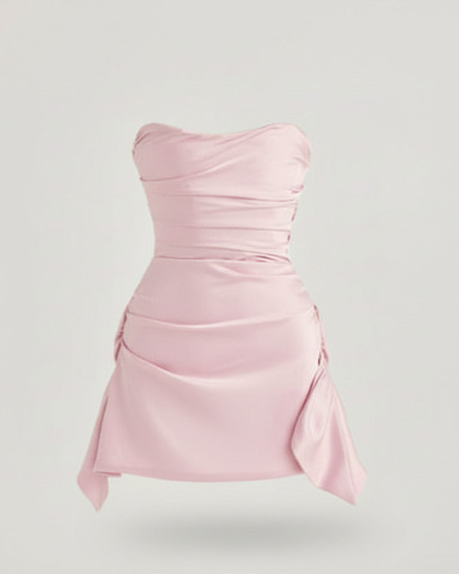LUNA DRESS — Strapless Summer Mini
