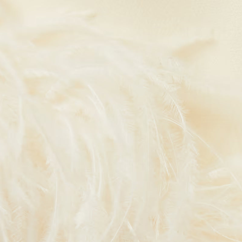 Odette Feather-Hem Turtleneck Mini Dress