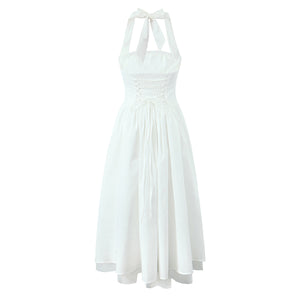 AMOUR DRESS — Backless Mesh Midi Dress