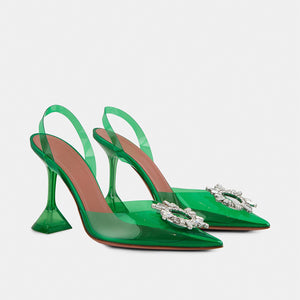 LUCENT HEEL — Sculpted Crystal Mule