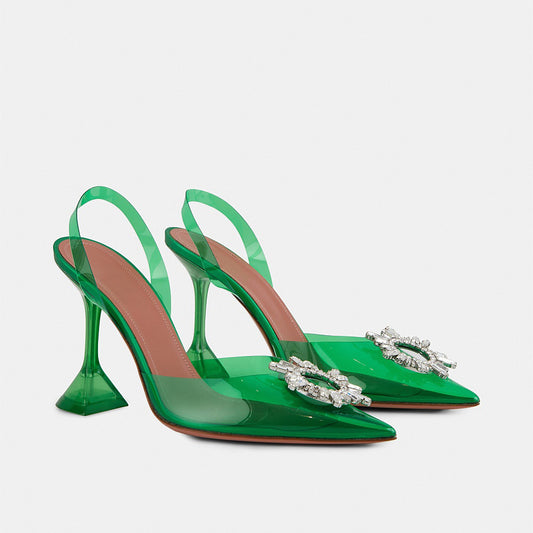 LUCENT HEEL — Sculpted Crystal Mule