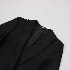 Valentina Feather-Trim Blazer Dress