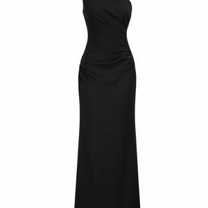 MIRA — One-Shoulder Backless Satin Gown