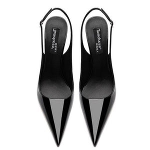 Nude Soft Leather Hollow Female Ankle-strap High Heels