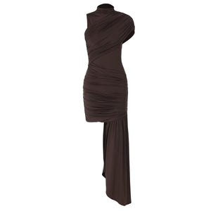 THE ALESSIA DRAPED ASYMMETRIC MINI