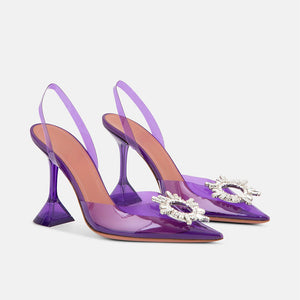 LUCENT HEEL — Sculpted Crystal Mule