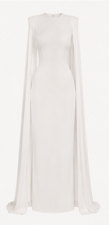 Einfarbiges, plissiertes Rundhals-Kleid mit Schal und schmaler Passform